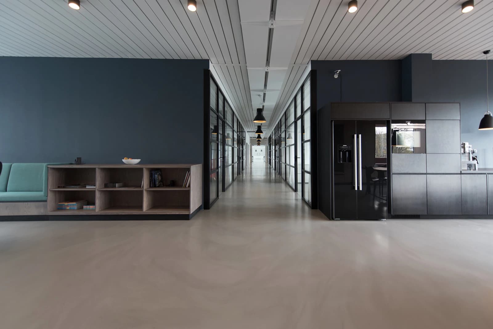 Modern enterprise facility and corporate operations headquarters